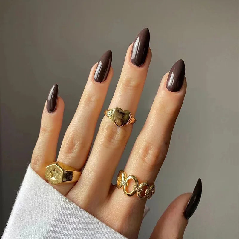 24 Pcs medium long nails set