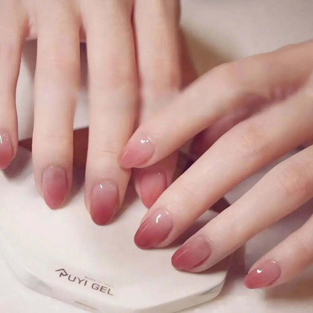24 Pcs press on nails French style