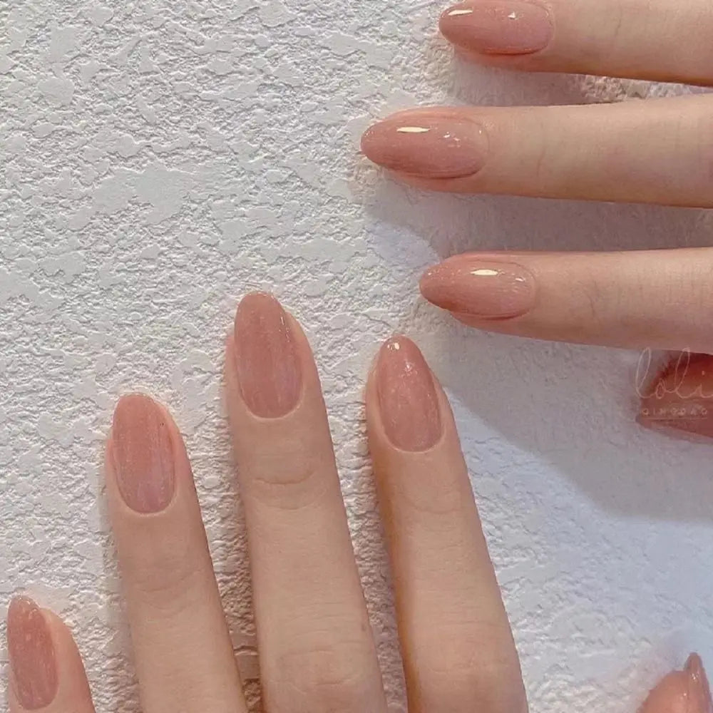 24 Pcs press on nails French style